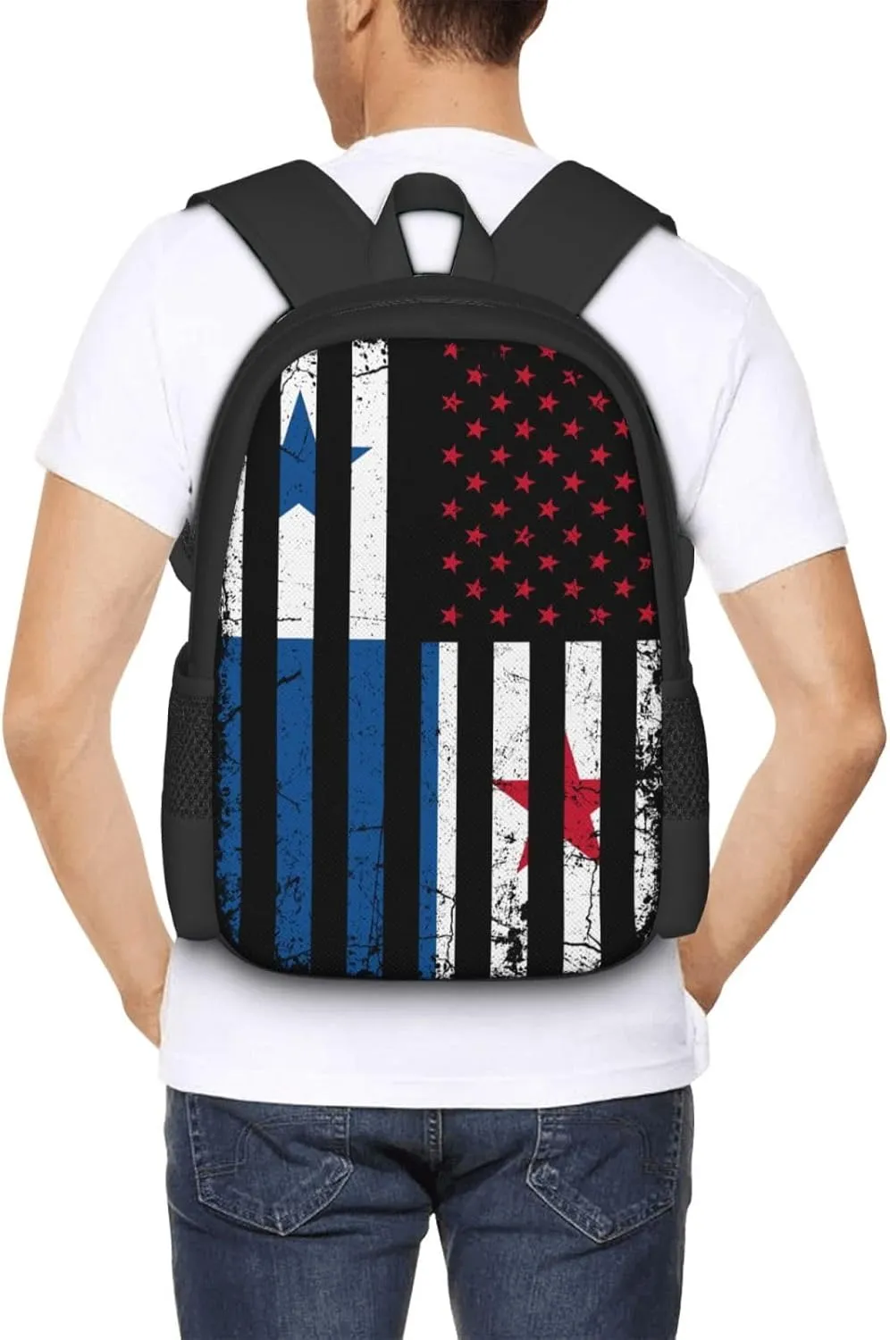 Panamanian American Flag Panama America Roots Casual Backpacks Large Capacity Backpack Laptop Rucksack Sport Daypack Commuter Bags with Adjustable Strap for Traveling Camping