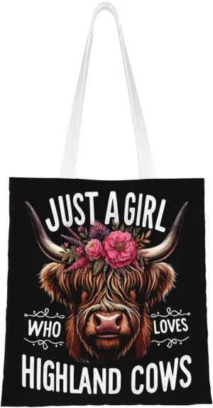 Papa Of The Birthday Girls Cow Tote Bag Reusable Shoulder Tote Bag For Women Lady Vacation, Shopping, Work