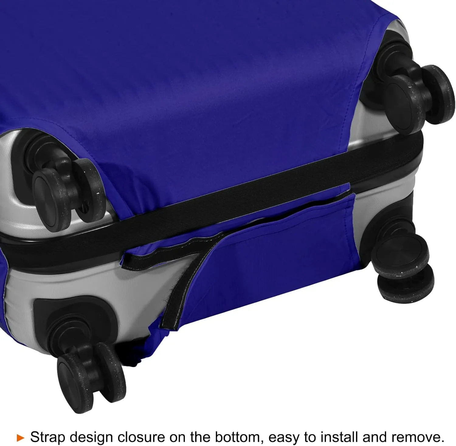 PATIKIL Elastic Silk Travel Luggage Cover, Washable Protective Suitcase Protector Bag Blue for 24 Inch Wheeled Suitcase