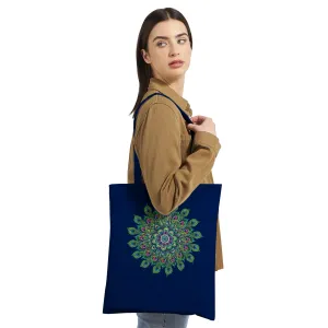 Peacock Mandala Tote Bag