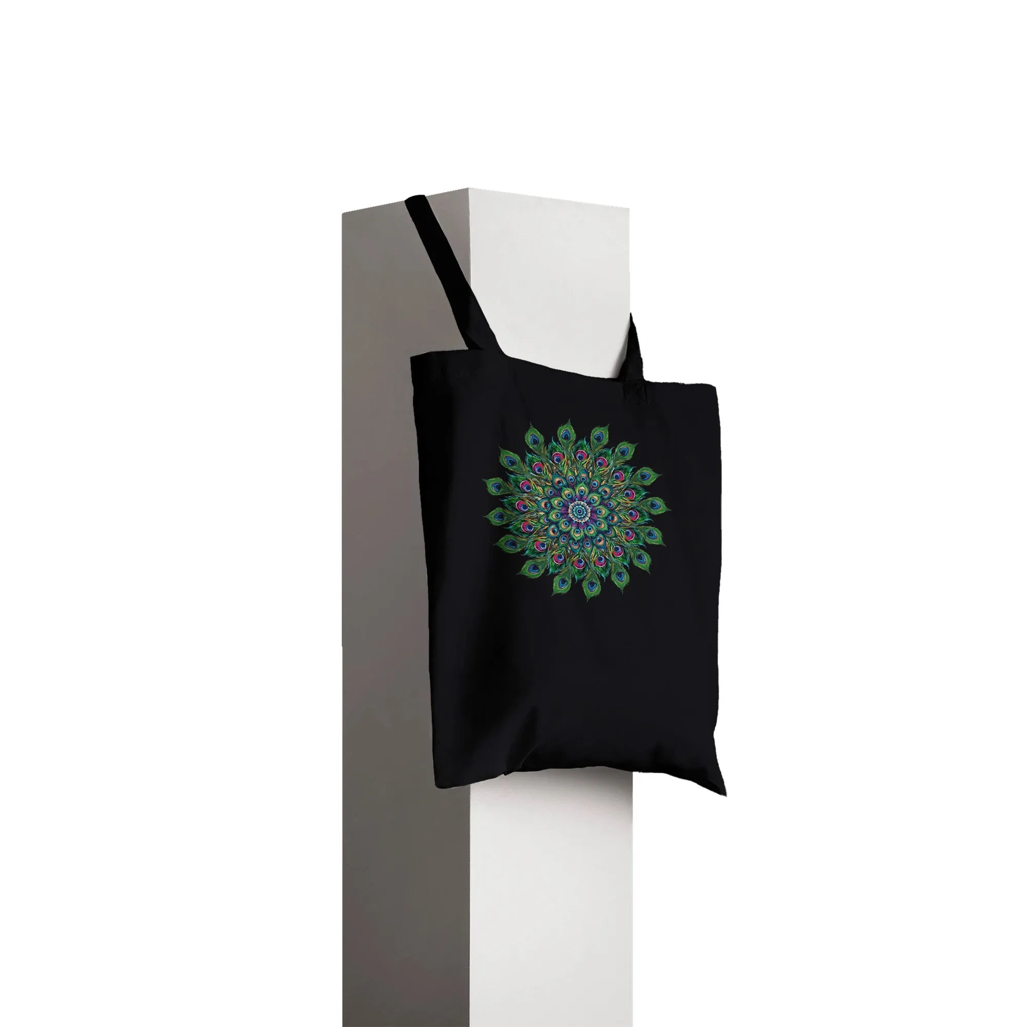 Peacock Mandala Tote Bag