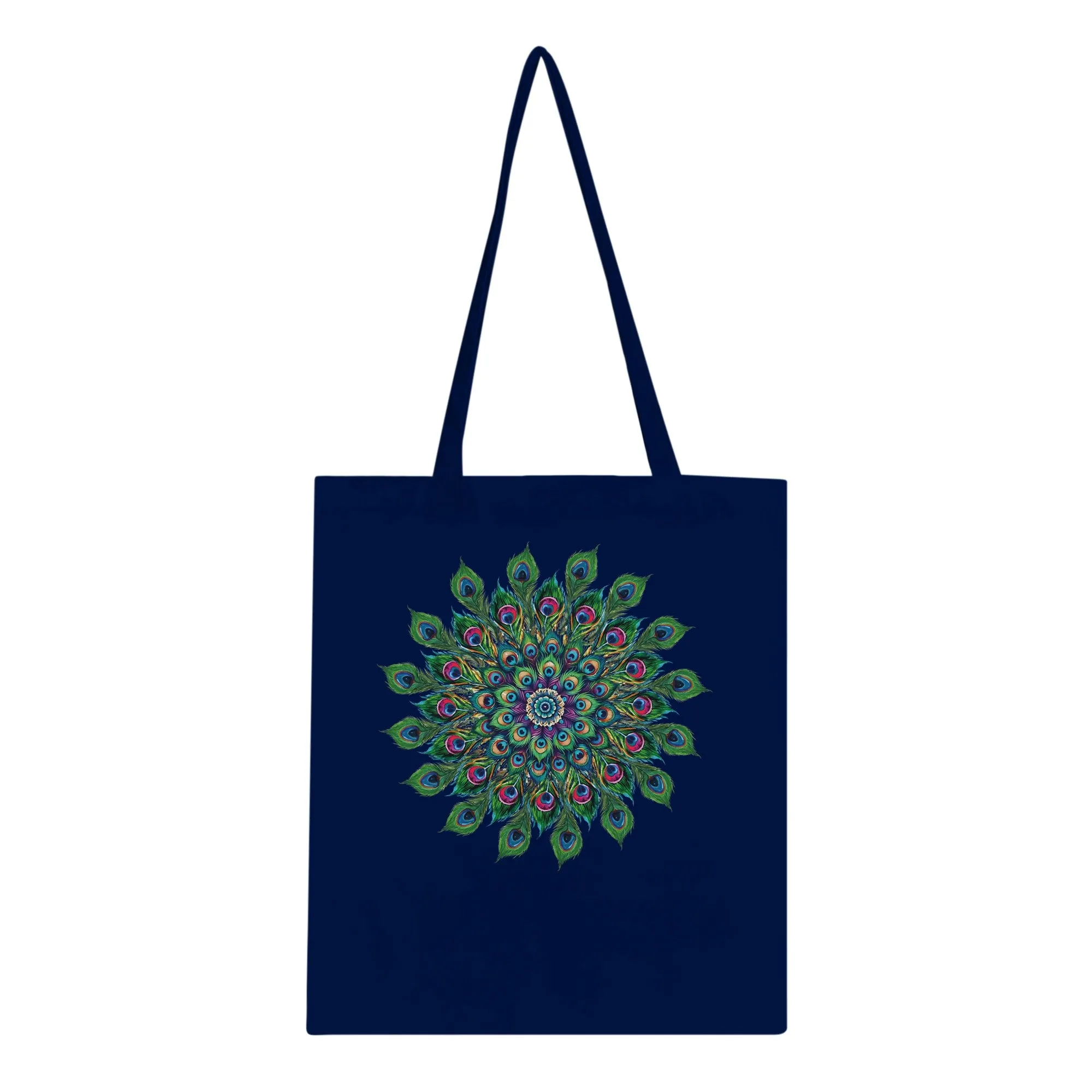 Peacock Mandala Tote Bag