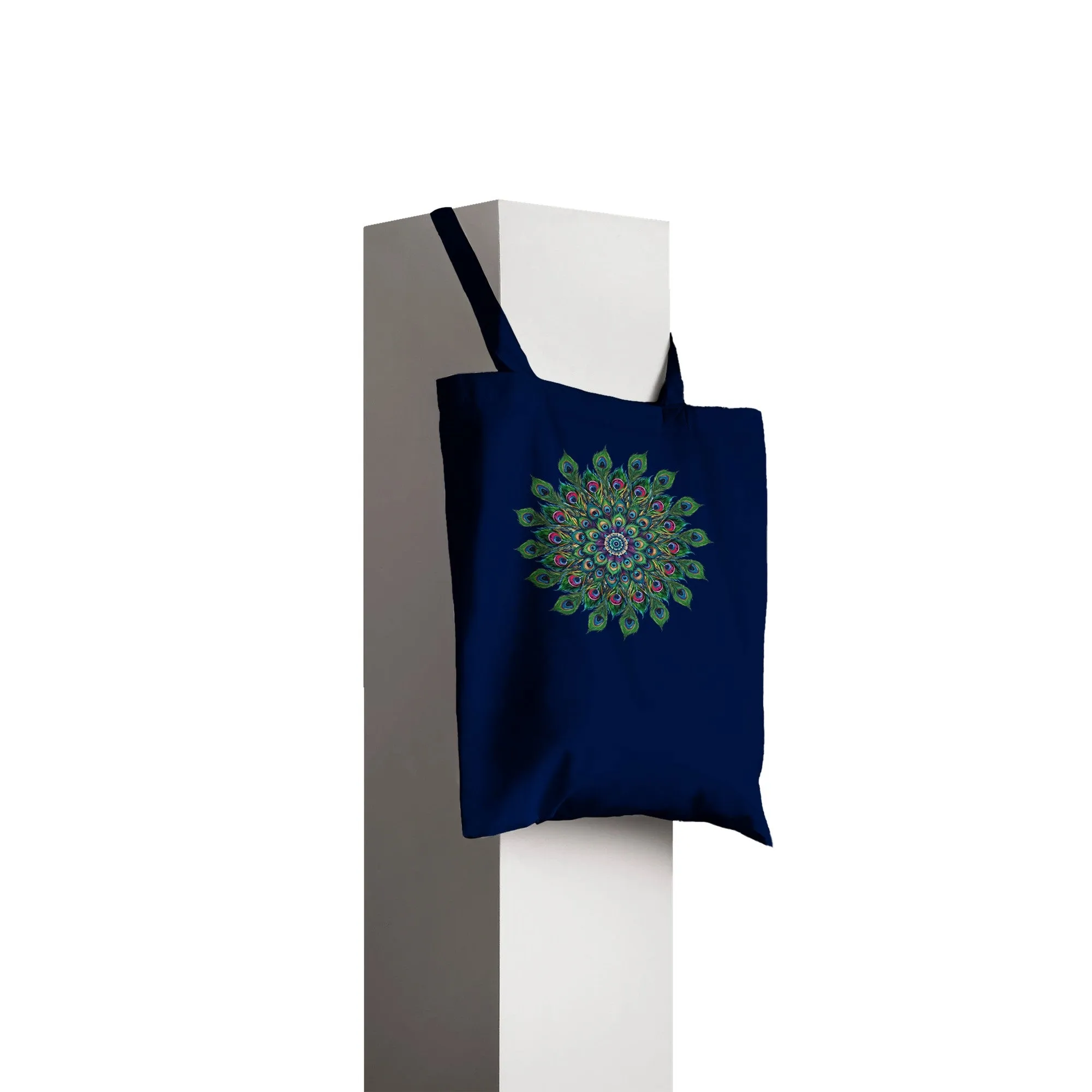 Peacock Mandala Tote Bag