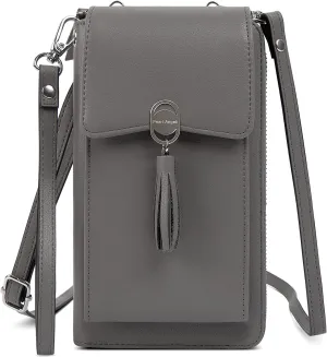 Pearl Angeli Small Crossbody Bag RFID Phone Wallet Women Cellphone Credit Card Purse with Adjustable Shoulder Strap