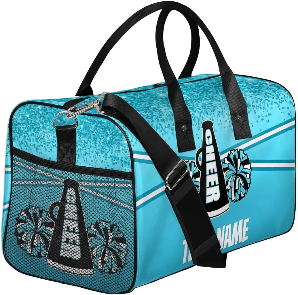 Personalized Cheer Bag for Cheerleaders, Sport Duffel Bag for Women, Cheerleading Gifts for Teams Blue