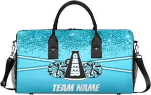 Personalized Cheer Bag for Cheerleaders, Sport Duffel Bag for Women, Cheerleading Gifts for Teams Blue