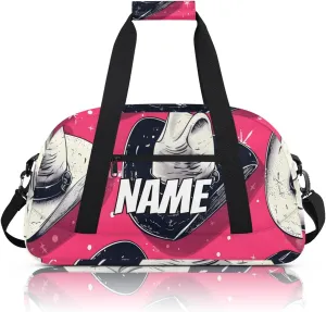 Personalized Custom Gym Bag for Women Men Carry on Cowboy Hats Travel Duffel Tote Pink Western Overnight Workout Weekender Bag
