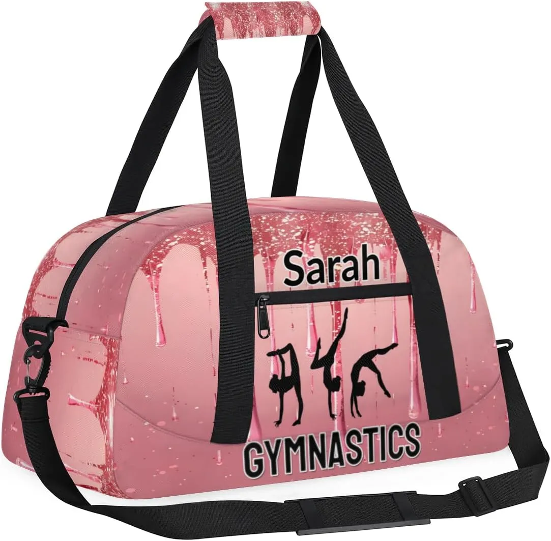 Personalized Dance Bag Gym Bag, Custom Gymnastics Sports Duffel Bags Weekender Bags Travel Duffel Bag Custom Neme Gymnastics Ballet Bag Fluid