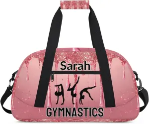 Personalized Dance Bag Gym Bag, Custom Gymnastics Sports Duffel Bags Weekender Bags Travel Duffel Bag Custom Neme Gymnastics Ballet Bag Fluid