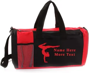 Personalized Kids 18 Inch Sport Duffel Bag With Custom Name & Text - Gymnastics