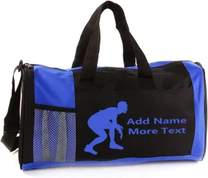 Personalized Kids 18 Inch Sport Duffel Bag With Custom Name & Text - Wrestling