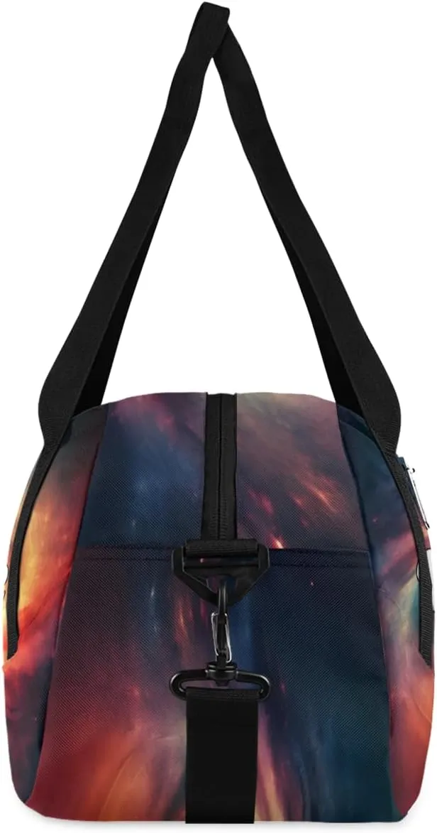 Personalized Kids Duffel Bag Art Painting Black Holes Galaxy,Custom Sport Gym Bag for Boys Girls,WWeekender Overnight Bags Travel Duffel Bag,Customized Kids Gift