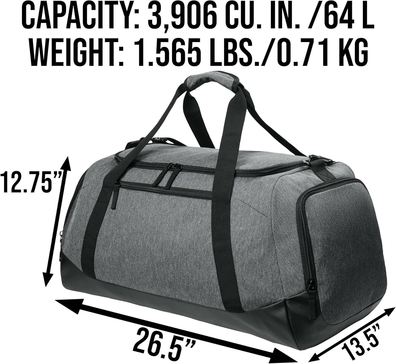 Personalized Large Sports Duffel Gym Bag for Women with Shoe Compartment, Durable Duffle Bag for Travel and Fitness, Spacious Storage, Adjustable Strap (Custom Upload, Grey)