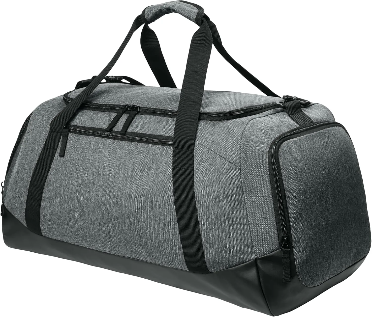 Personalized Large Sports Duffel Gym Bag for Women with Shoe Compartment, Durable Duffle Bag for Travel and Fitness, Spacious Storage, Adjustable Strap (Custom Upload, Grey)