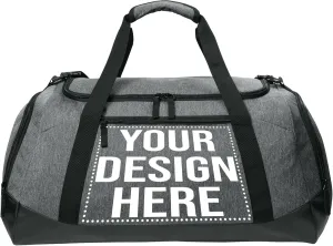 Personalized Large Sports Duffel Gym Bag for Women with Shoe Compartment, Durable Duffle Bag for Travel and Fitness, Spacious Storage, Adjustable Strap (Custom Upload, Grey)