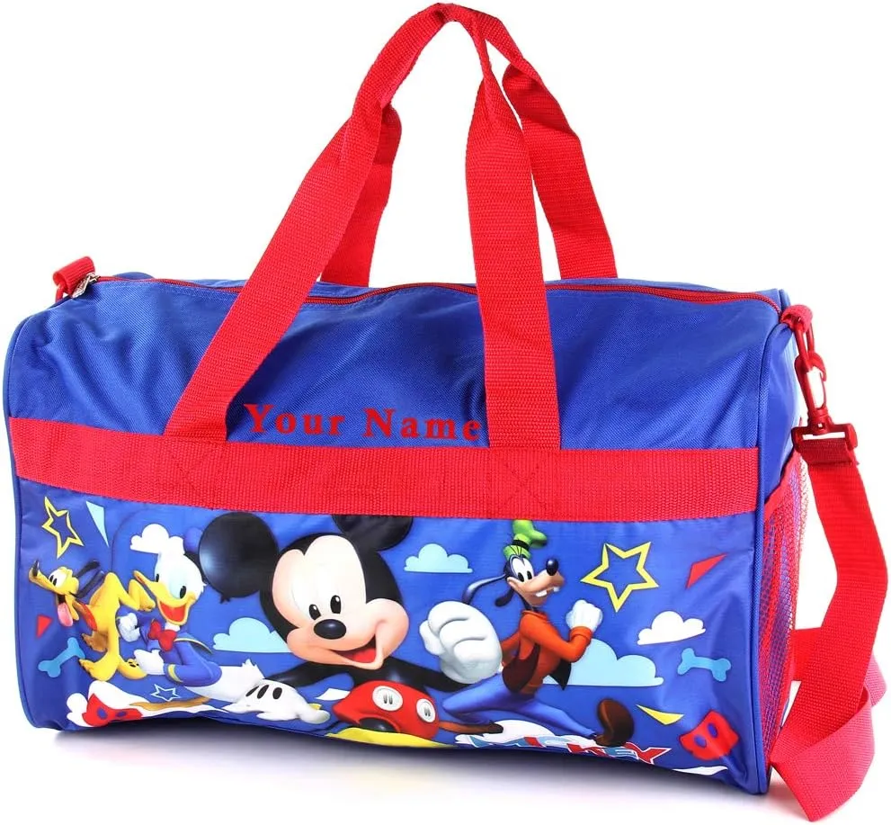 Personalized Licensed Kids Duffel Bag - Disney Mickey & Friends