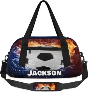 Personalized Sport Duffle Bag for Boys Girls, Custom Football Theme 1Kids Duffle Bag Gym Bag with Name, Travel Duffel Bag Overnight Weekender Bag, Customized Kids Gifts