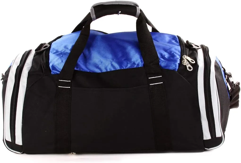 Personalized SportS Duffel Bag With Custom Name & Text - Martial Art Male Blue