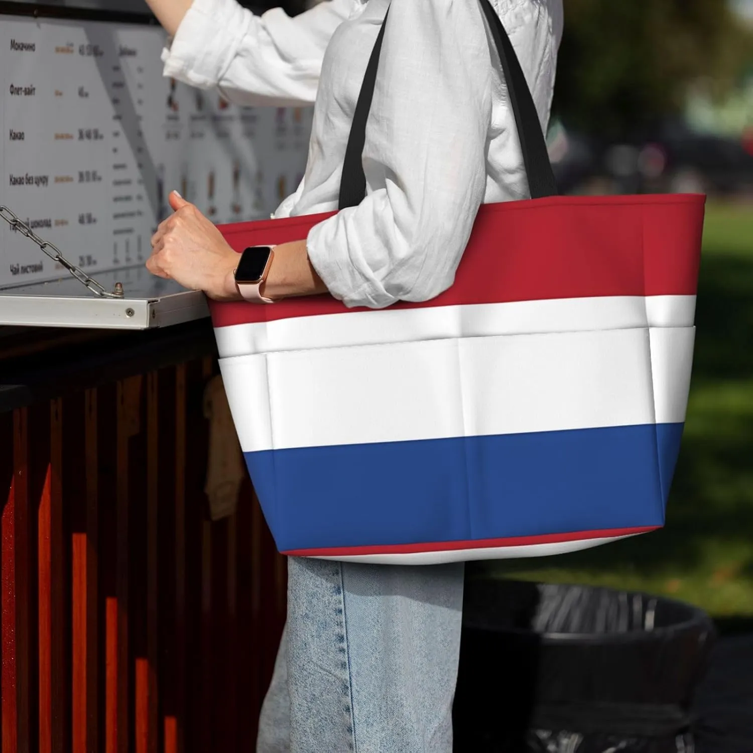 Peruvian Peru Flag Tote Bag With 8 Storage Pockets Top Zip Shoulder Bag Handbag For Travel Work Women