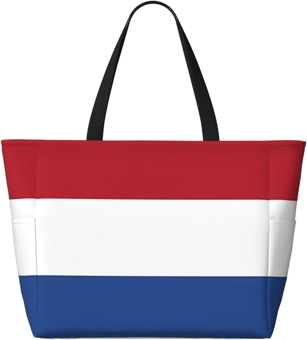 Peruvian Peru Flag Tote Bag With 8 Storage Pockets Top Zip Shoulder Bag Handbag For Travel Work Women