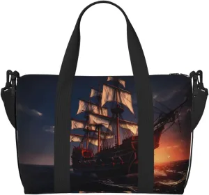 Phayah Boat Sailing In Sunset Crossbody Travel Bag Overnighter Duffel Bags Carry On Size Ideal For School Or Overnight Travel Bag