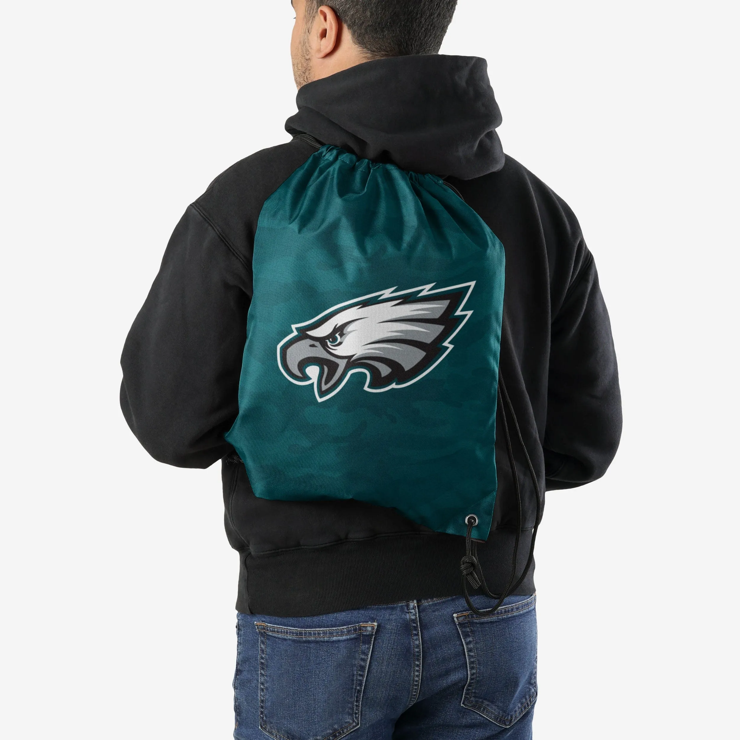 Philadelphia Eagles Big Logo Camo Drawstring Backpack