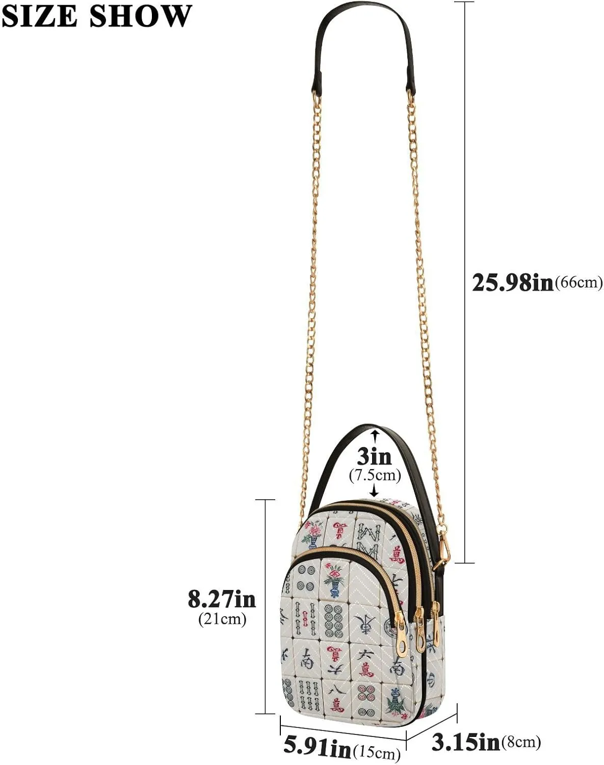 Phone Purses for Women Goats Casual Printing Shoulder Phone Purse Chain Purse for Women