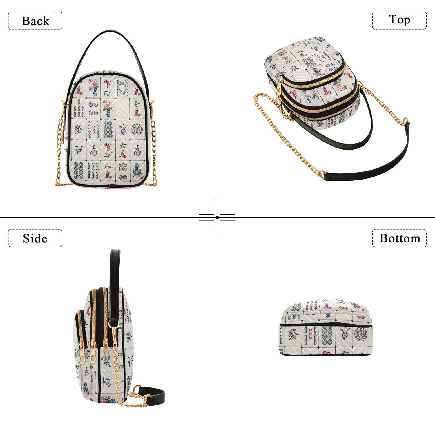 Phone Purses for Women Goats Casual Printing Shoulder Phone Purse Chain Purse for Women
