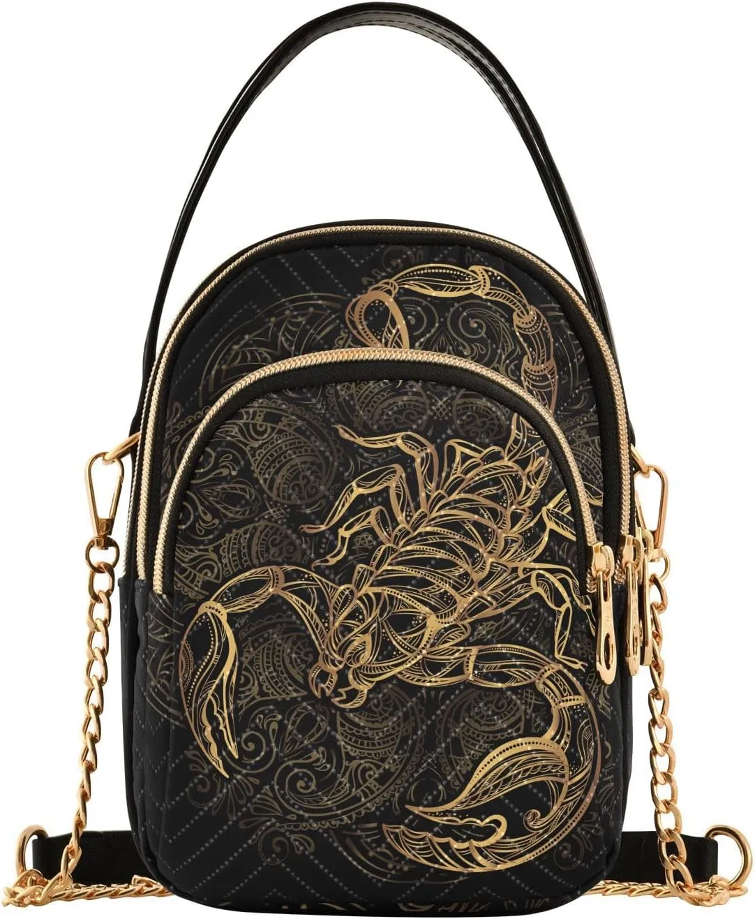 Phone Purses for Women Scorpion Casual Printing Shoulder Phone Purse Chain Purse for Women