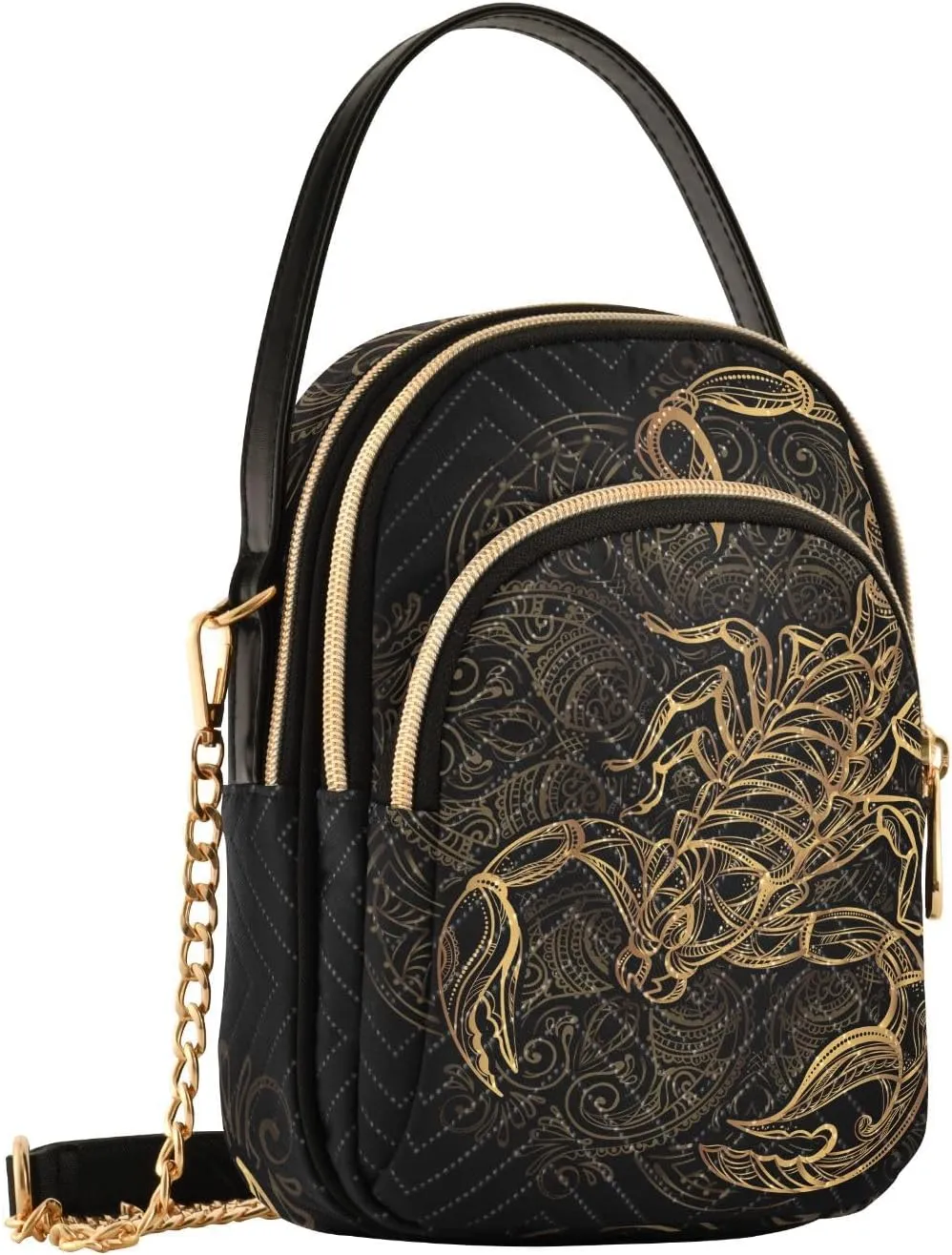 Phone Purses for Women Scorpion Casual Printing Shoulder Phone Purse Chain Purse for Women