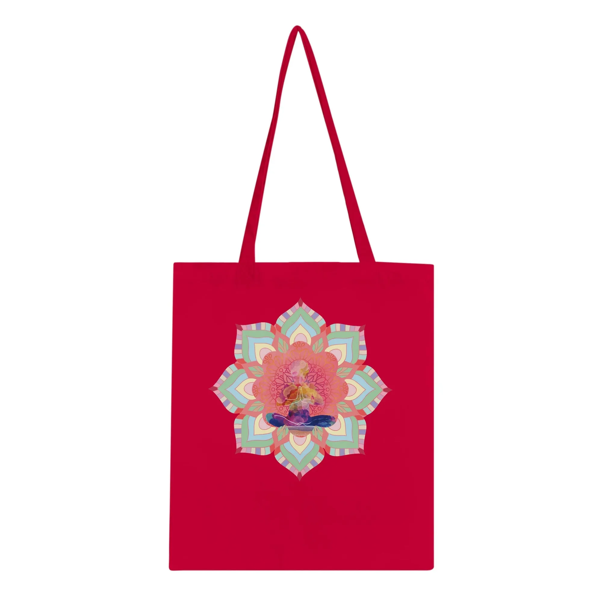 Pink Lotus Mandala Tote Bag