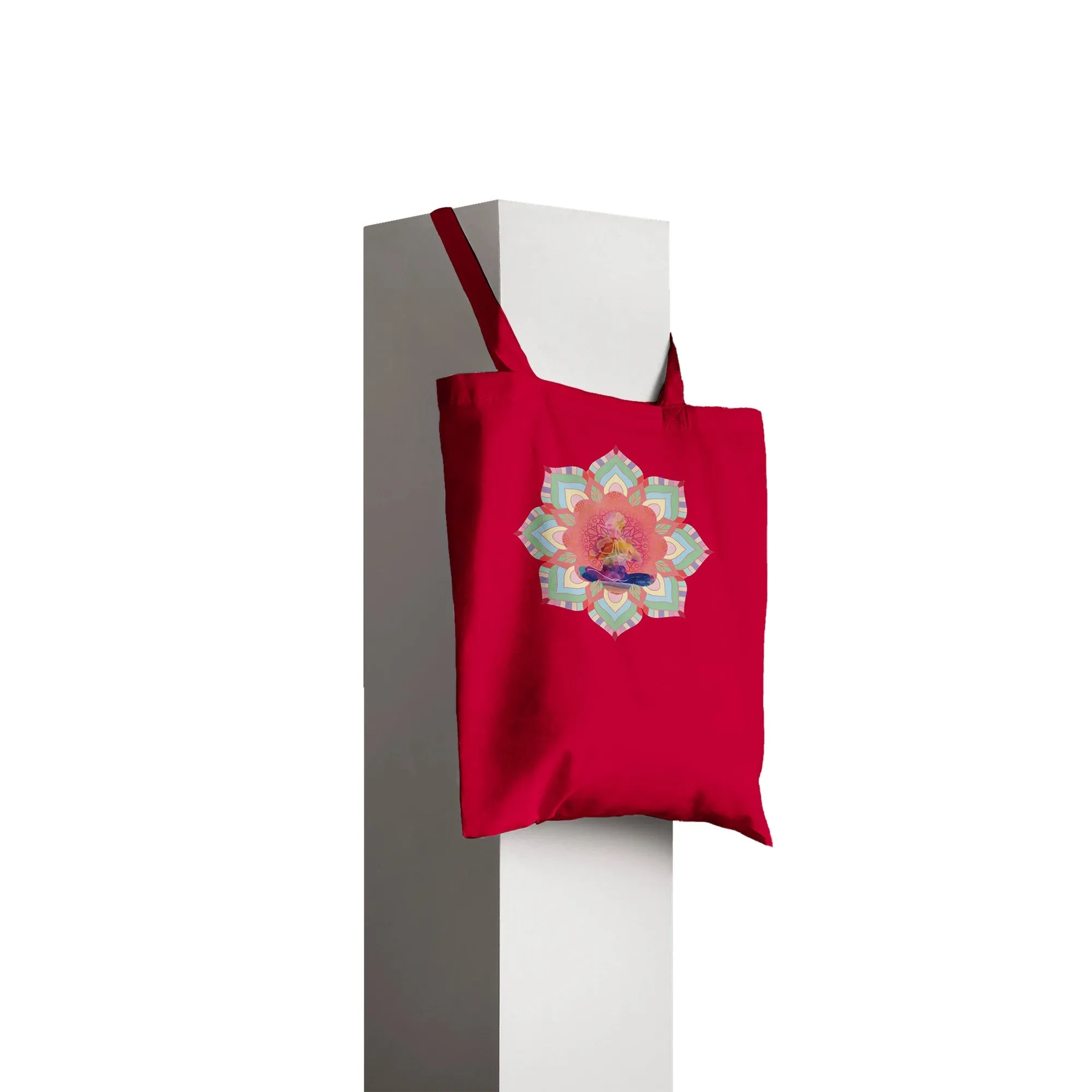 Pink Lotus Mandala Tote Bag
