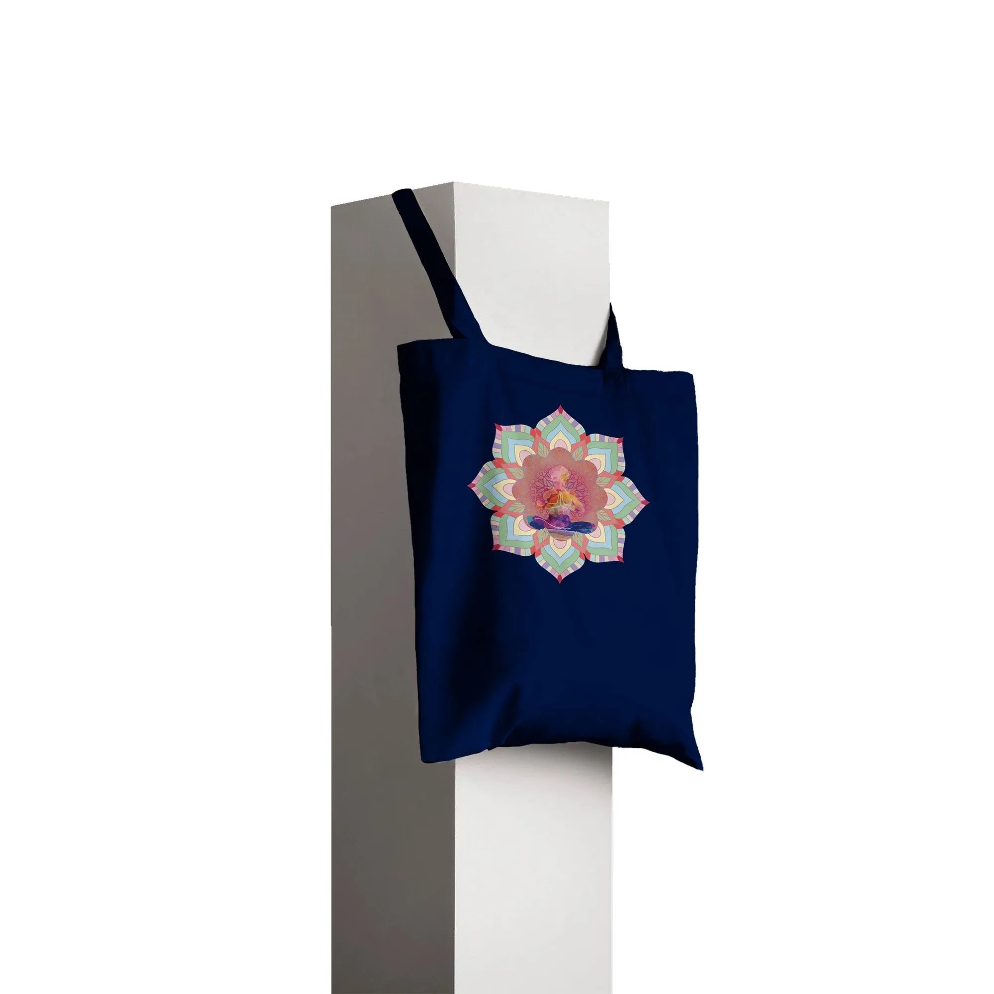 Pink Lotus Mandala Tote Bag