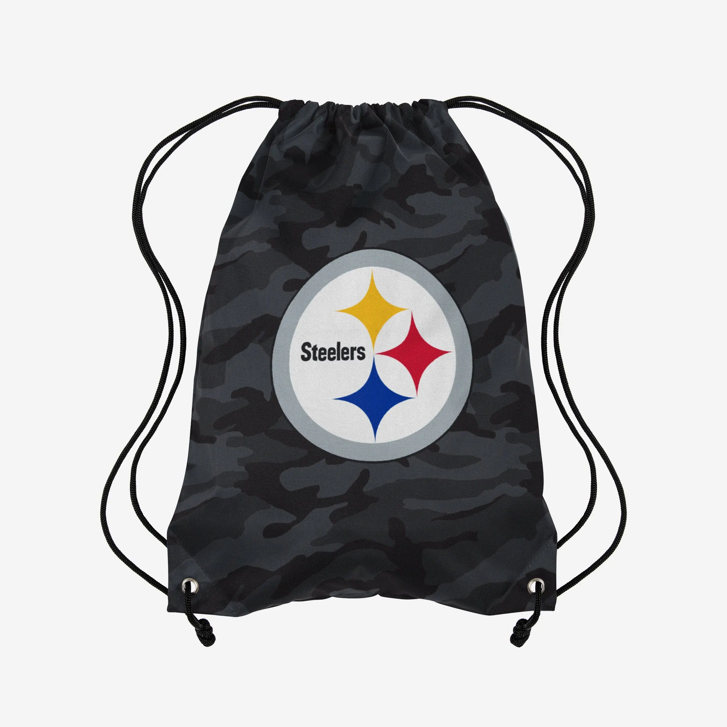 Pittsburgh Steelers Big Logo Camo Drawstring Backpack