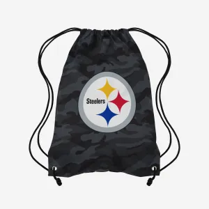 Pittsburgh Steelers Big Logo Camo Drawstring Backpack
