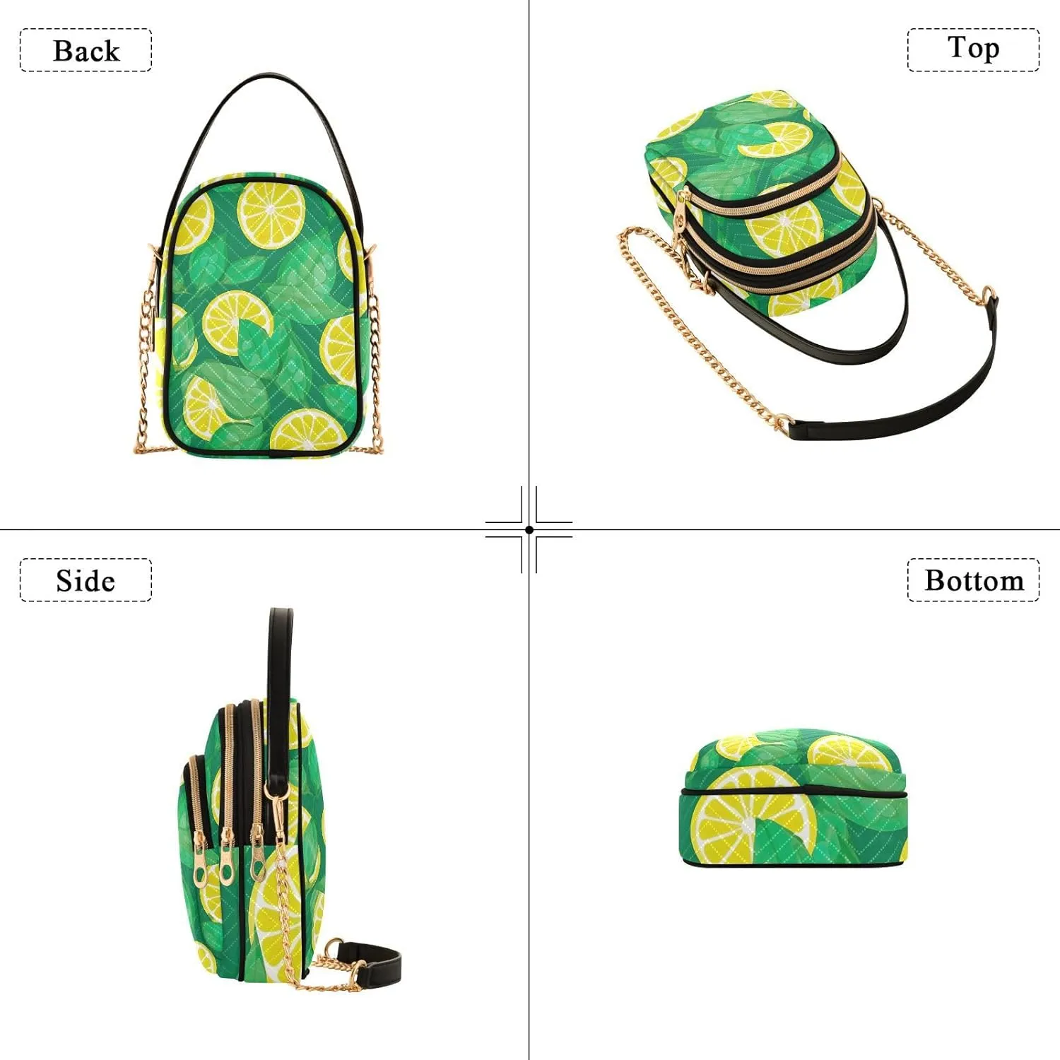 Pizza on a Green Purse with Strap Crossbody, Shoulder Handbag, Fashion Crossbody Bags for Women