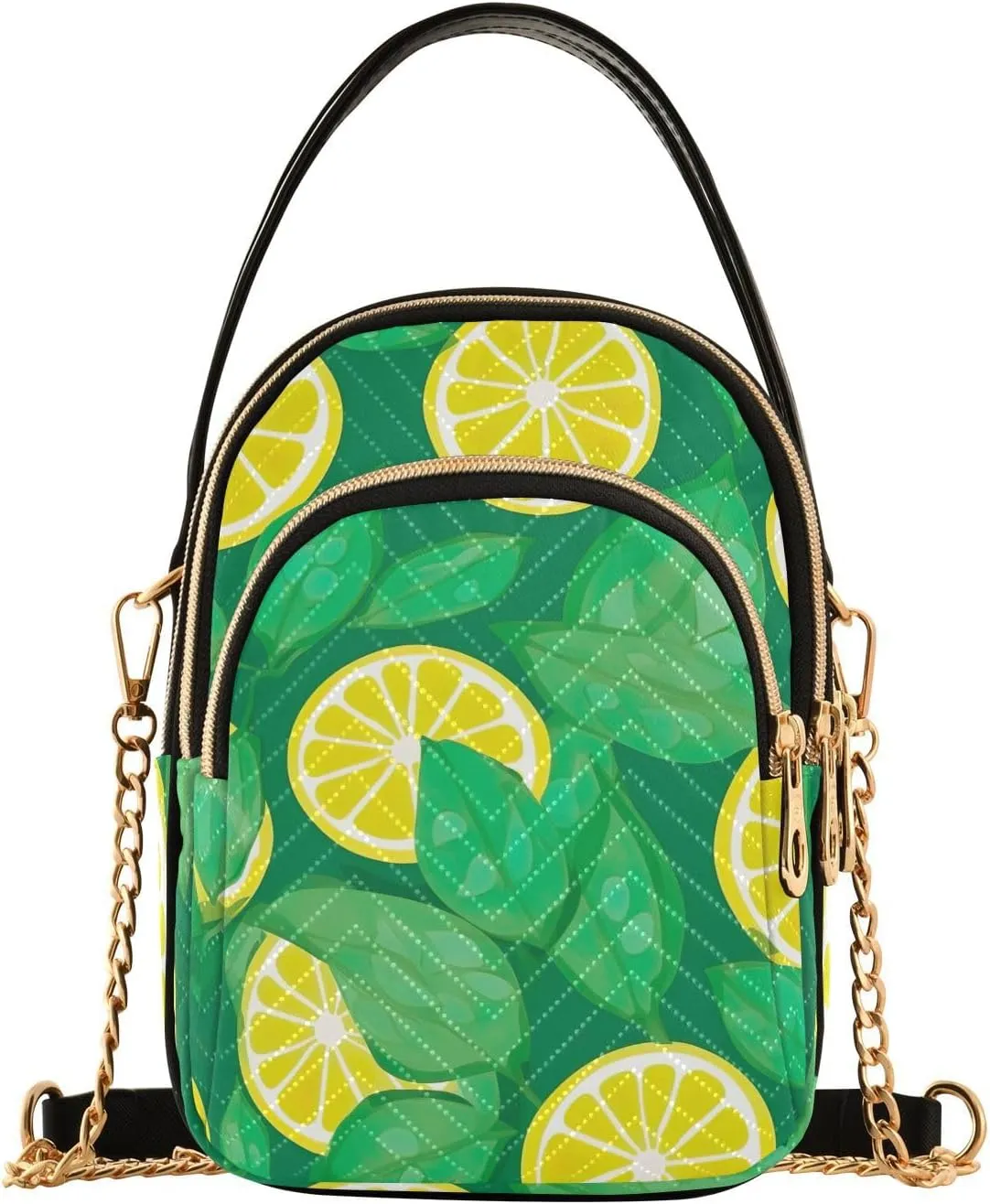 Pizza on a Green Purse with Strap Crossbody, Shoulder Handbag, Fashion Crossbody Bags for Women