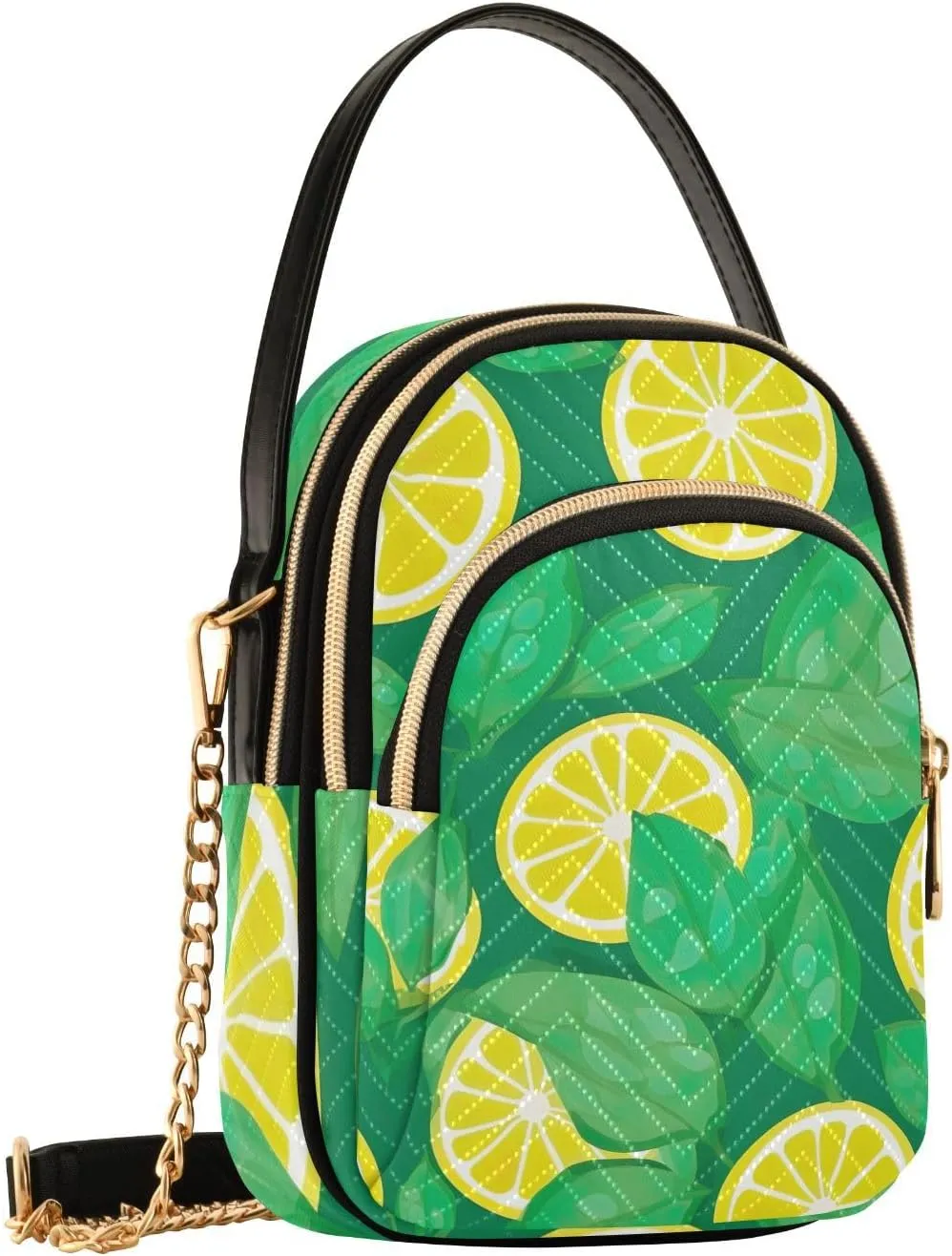 Pizza on a Green Purse with Strap Crossbody, Shoulder Handbag, Fashion Crossbody Bags for Women