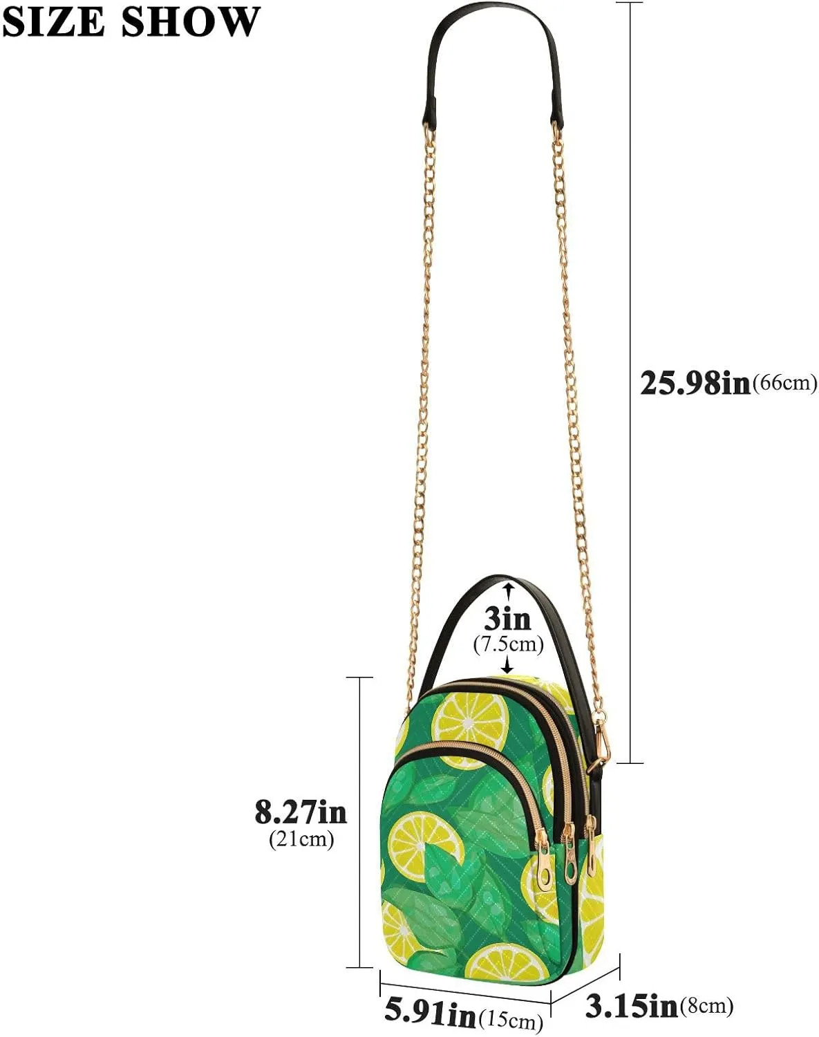 Pizza on a Green Purse with Strap Crossbody, Shoulder Handbag, Fashion Crossbody Bags for Women