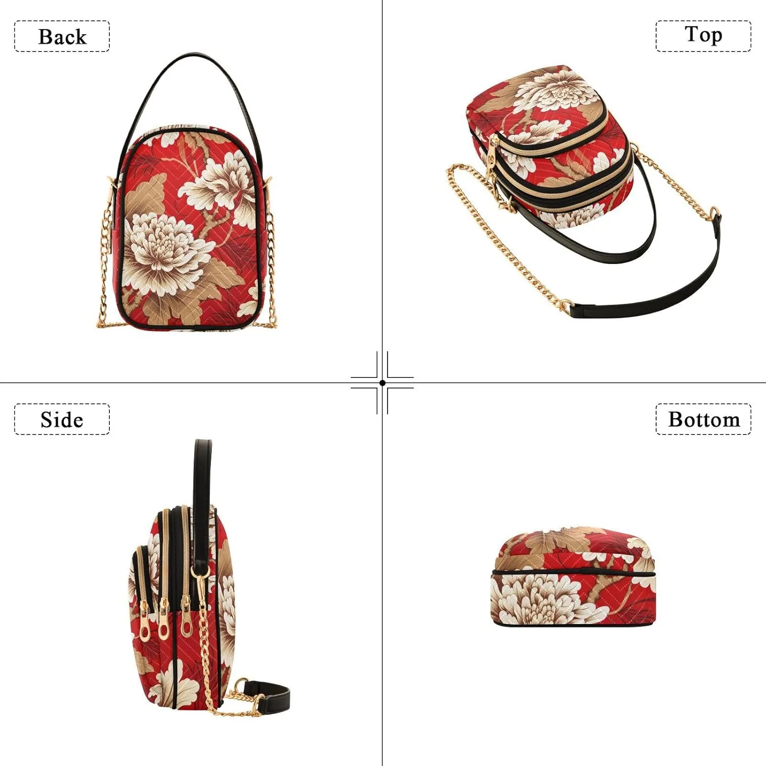 Pizza on Blue Women Crossbody Handbags, Handbag Crossbody with Removable Strap, Small Shoulder Bag for Women