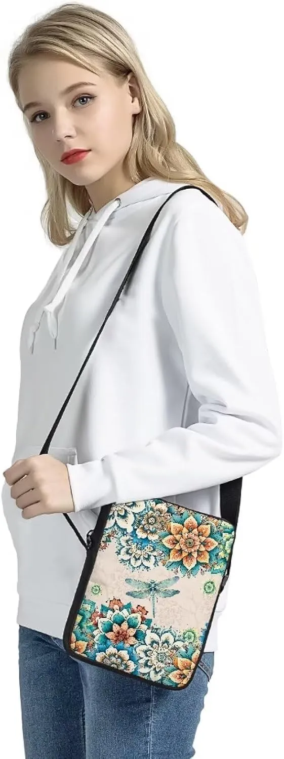 Poceacles Messenger Bag for Women Crossbody Purse Zipper Travel Mini Shoulder Bags with Adjustable Strap