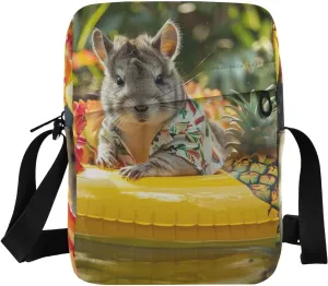 Poll Hamster Sling Bag, Small Crossbody Purse with Adjustable Strap 6.6×2.5×9.4 IN