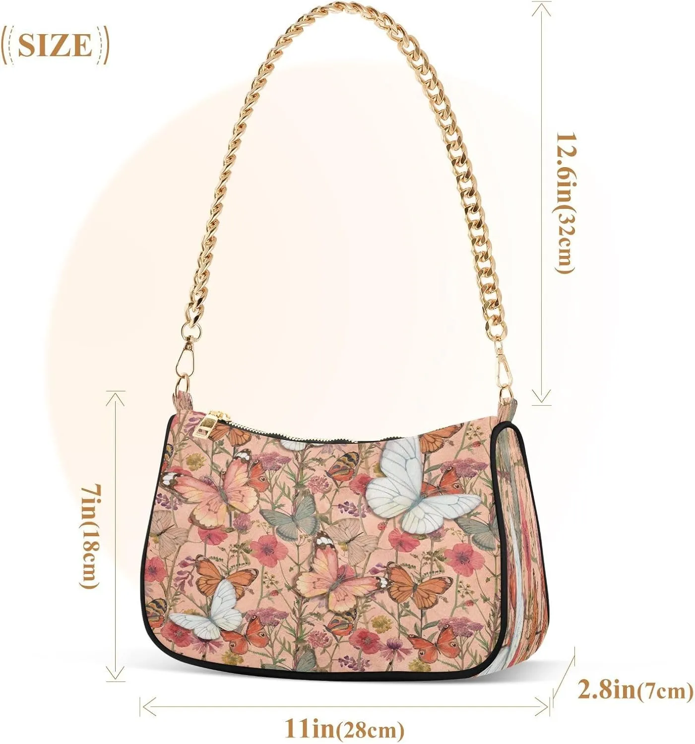 Polyester Shoulder Purses for Women,Fashion Shoulder Bag Purse Womens Crescent Crossbody Bag