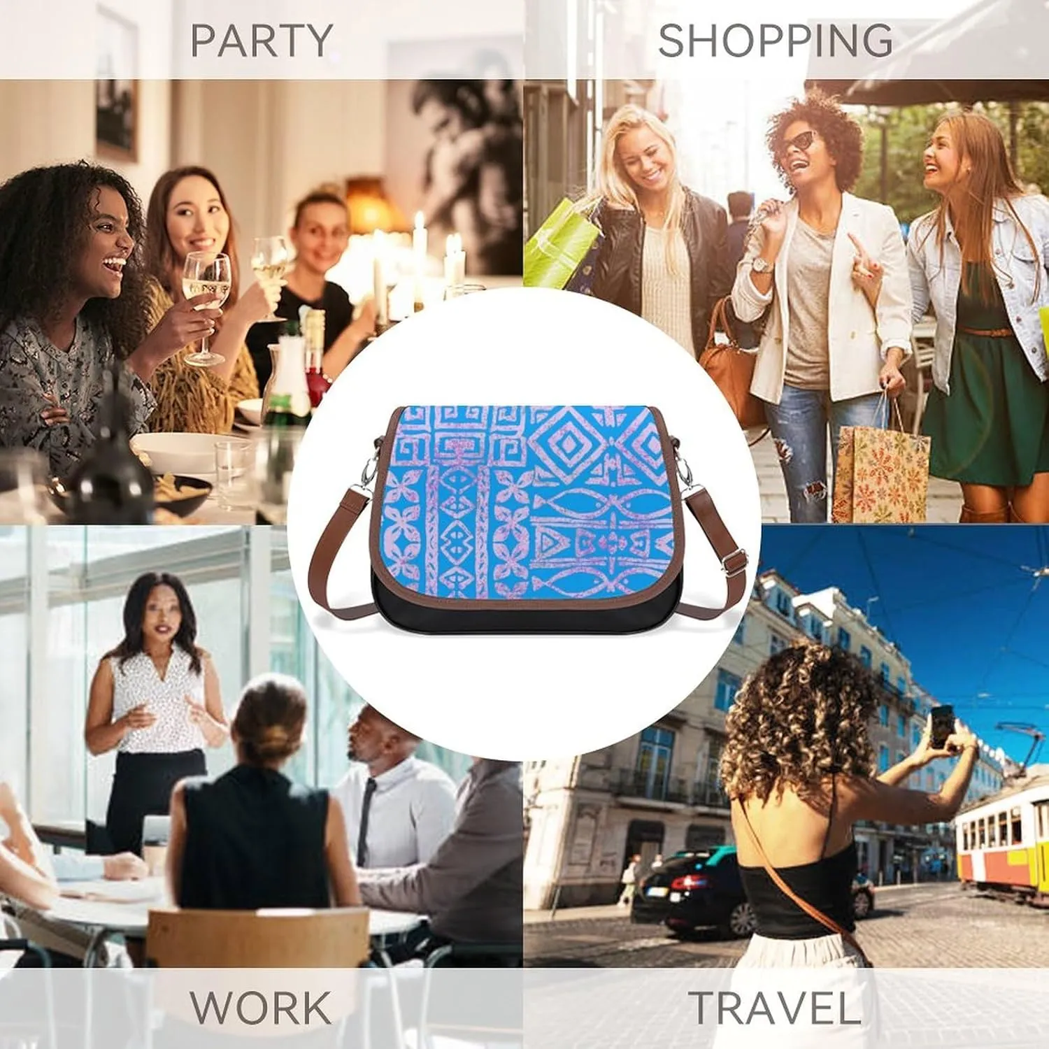 Polynesian Women'S Crossbody Bag Multi-Functional Work And Travel Bag Fashionable Youth Small Bag Customized