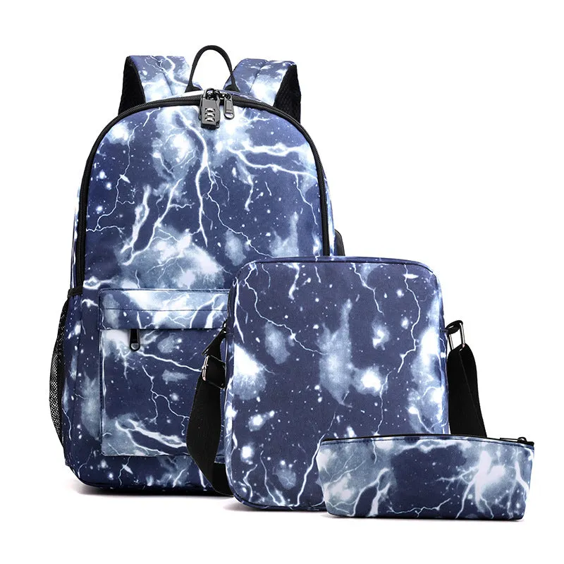 Popular Convenient Charging Two-piece Pencil Computer Backpacks