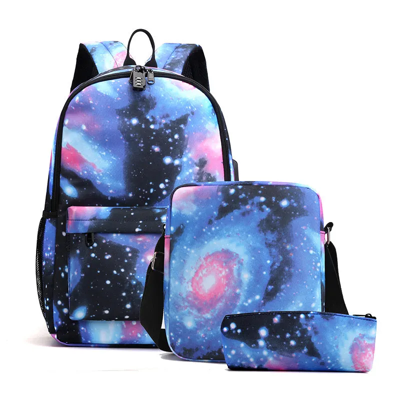 Popular Convenient Charging Two-piece Pencil Computer Backpacks