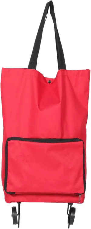PRETYZOOM Portable Shopping Tug Bag Folding Tey Bag Tey Bag for Shopping Grocery Tey Bag Shopping Bag with Wheel