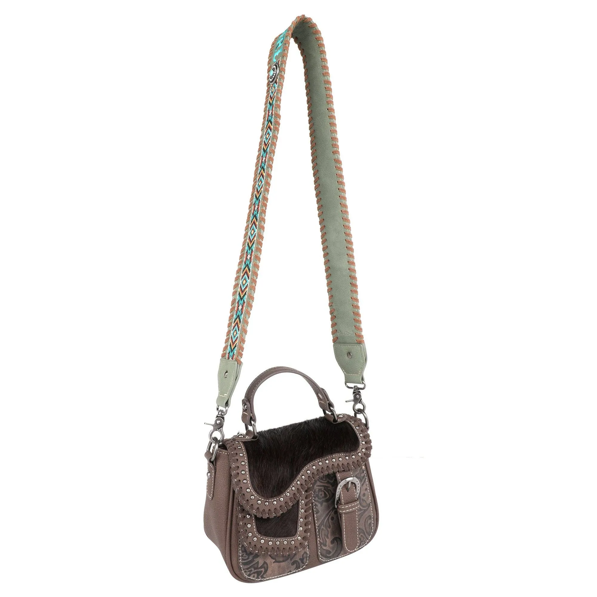 PST-1013  Montana West Western Guitar Style Embroidered Aztec Crossbody Strap