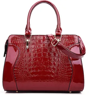PU Leather Messenger Bags Handbags Crossbody Bags Ladies Tote Retro Alligator Pattern Women Shoulder Bags