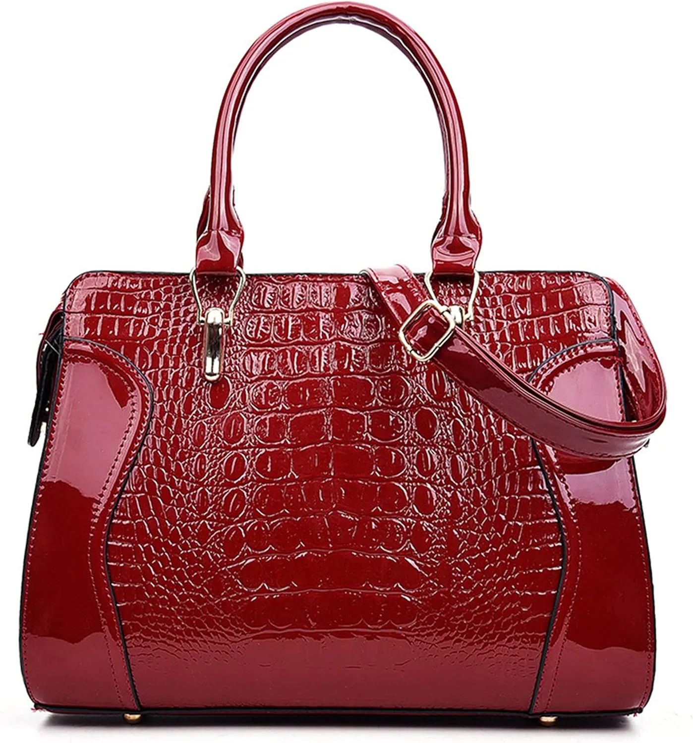 PU Leather Messenger Bags Handbags Crossbody Bags Ladies Tote Retro Alligator Pattern Women Shoulder Bags